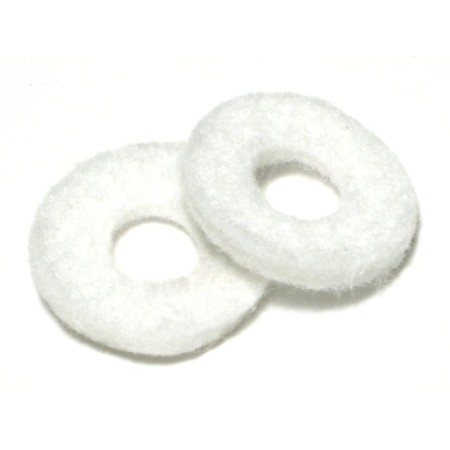 Midwest Fastener Cushioning Washer, Fits Bolt Size 1 in Felt, White Finish, 10 PK 64728